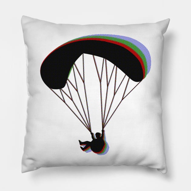 Paragliding RGB Pillow by TheWanderingFools