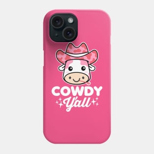 Cowdy Yall Country Kawaii Cow Pun Phone Case