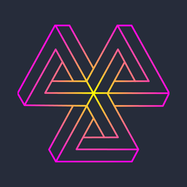 Impossible object (magenta to yellow radial gradient) by TRIME