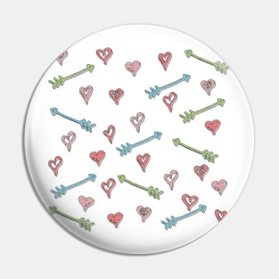 Hearts and Arrows Pattern Pin