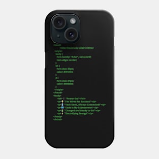 html Phone Case