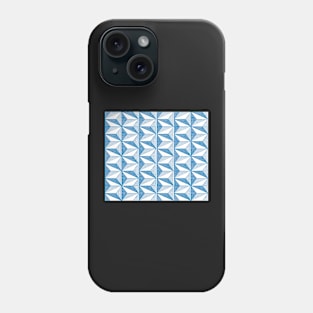 optical triangles (blue and white) Phone Case