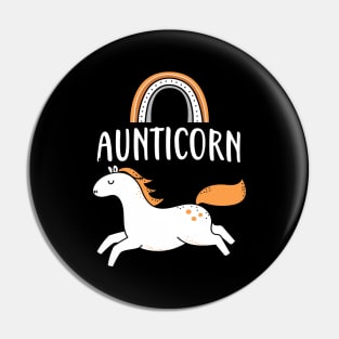 Aunticorn Aunt Cute Unicorn Family Women Pin