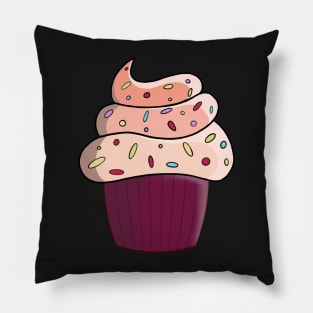 Cupcakes and Frosting with Sprinkles Pillow