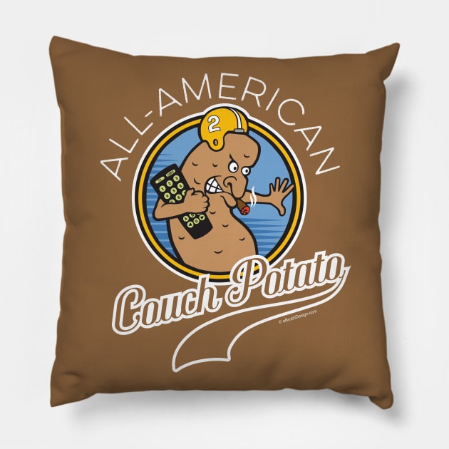 All-American Couch Potato Pillow by eBrushDesign