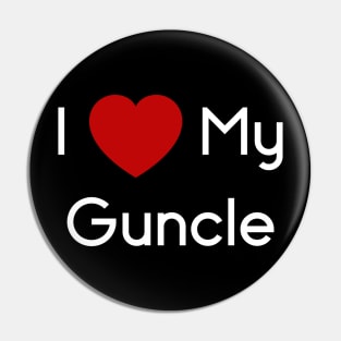 I Love My Guncle Gay Uncle Heart Pin