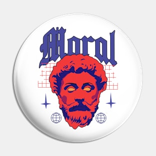 Moral statue design Pin