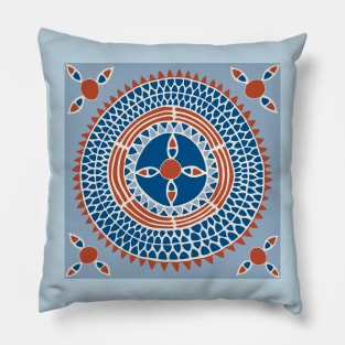 African Tribal Sunflowers Pillow