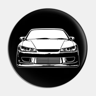 White Nissan Silvia S15 Sketch Art Pin