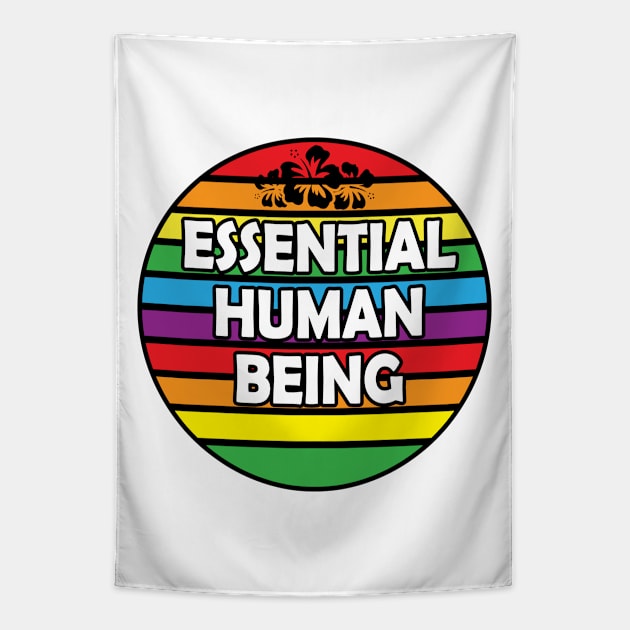 Essential Human Being Rainbow Sunset Tapestry by Shawnsonart