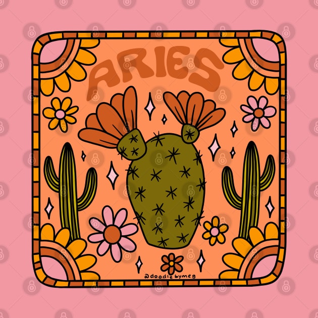 Aries Cactus by Doodle by Meg