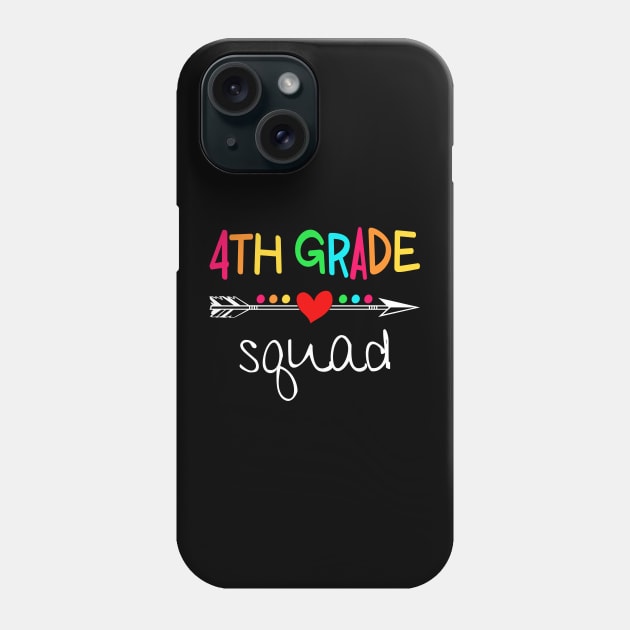 4th Grade Squad Fourth Teacher Student Team Back To School Shirt Phone Case by Alana Clothing