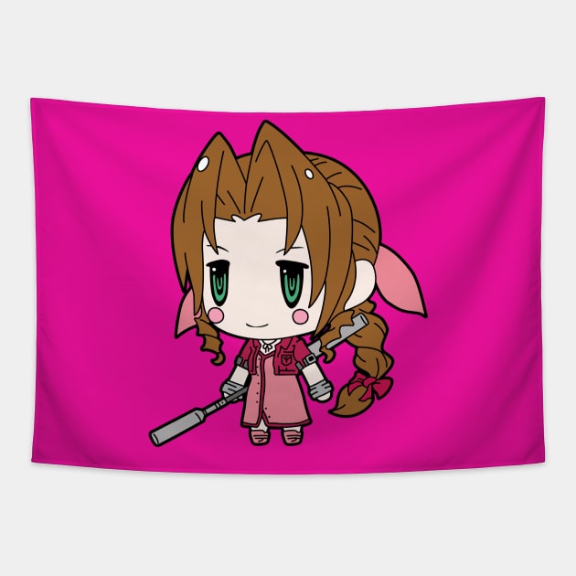 Cute Aerith Tapestry by JamesCMarshall