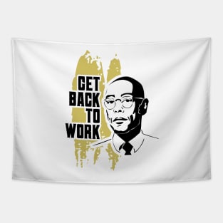 Breaking Bad Giancarlo Esposito as Gus Fring illustration and qoute graphic design by ironpalette Tapestry