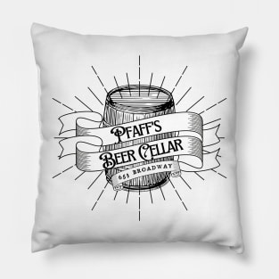 Pfaffs Beer Cellar Vintage Print - Dickinson Series-Inspired Pillow