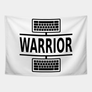 Keyboard Warrior (black) Tapestry