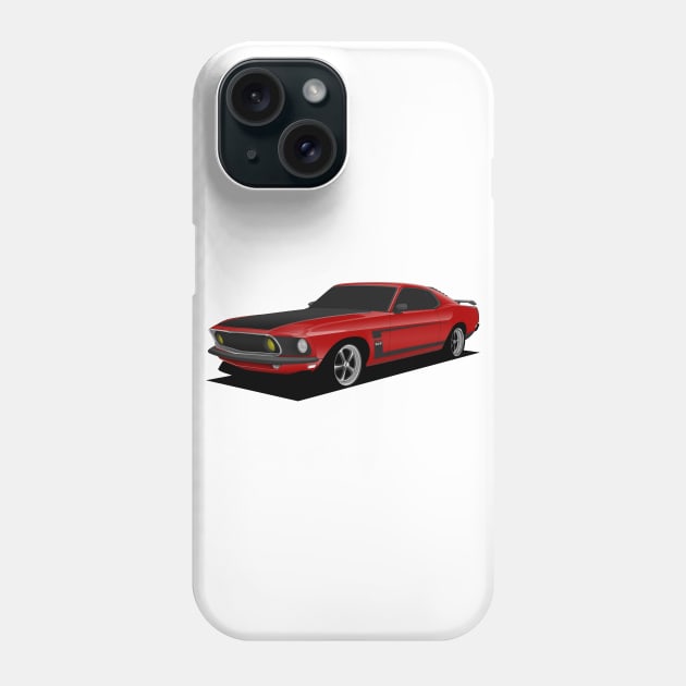 Red Ford Mustang Phone Case by turboosted