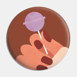 Lollipop and Nails Pin