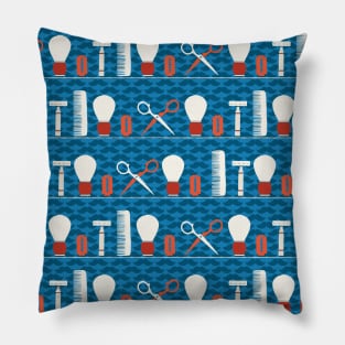 Barbershop Tools on the Shelf Pillow