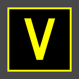 V - Victor - FAA taxiway sign, phonetic alphabet T-Shirt