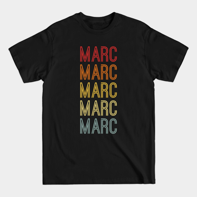 Discover Marc Name Vintage Retro Pattern - Marc - T-Shirt