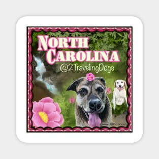2 Traveling Dogs - North Carolina Magnet