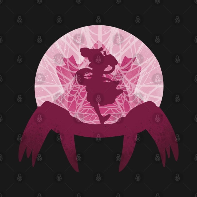 So I'm a Spider, So What? Anime Kumoko in Human Form Shiraori in Pink Minimalist Design by Animangapoi