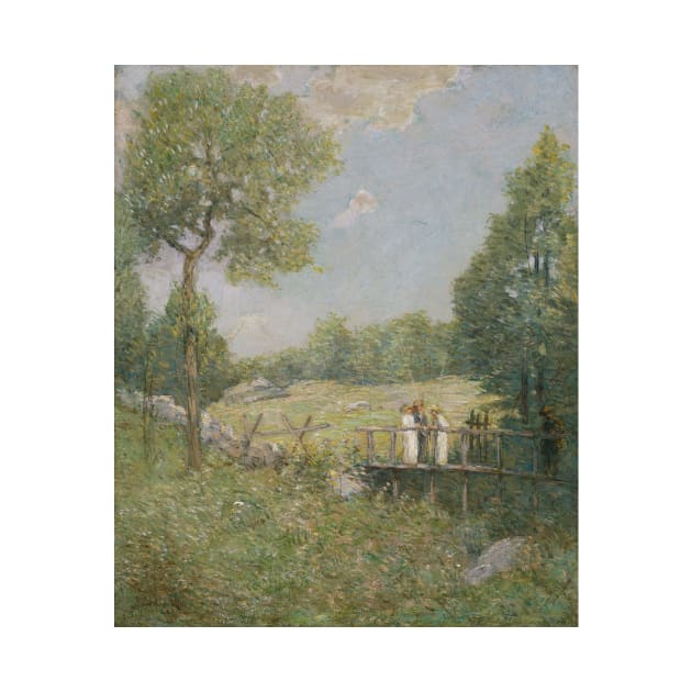 The Fishing Party by Julian Alden Weir by Classic Art Stall