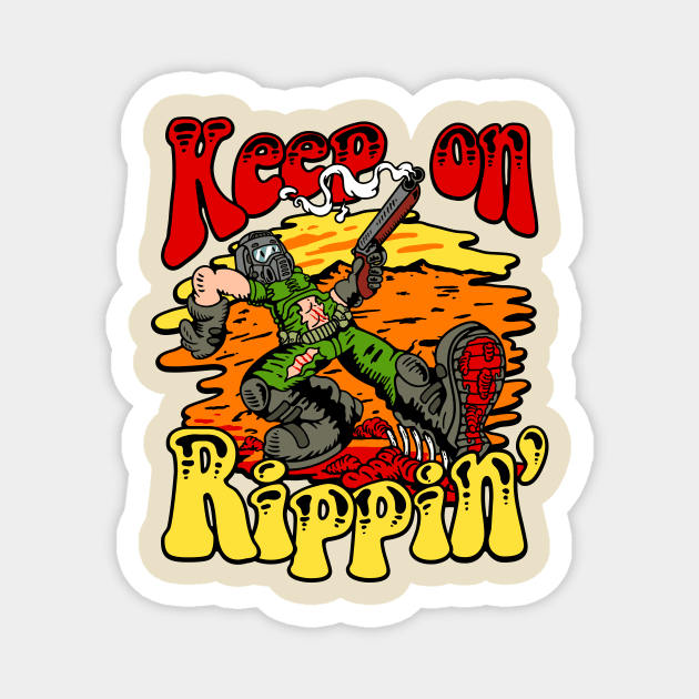 Keep on Rippin Magnet by demonigote