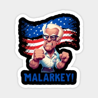 Comic book Angry Biden Malarkey Magnet