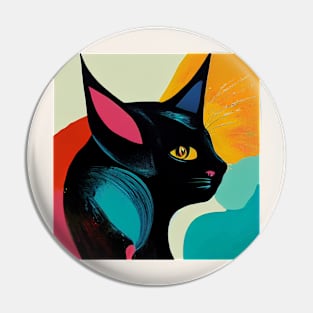 Abstract Cat Pin