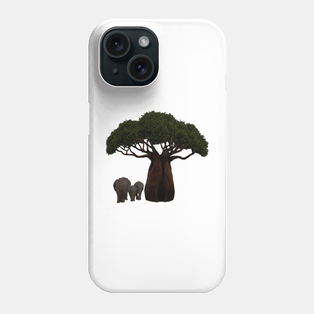 baobab retro vintage Phone Case by jamai27