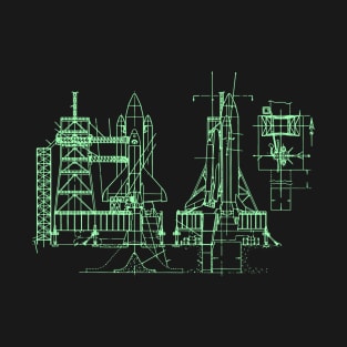 NASA Space Shuttle Launch Pad Diagram T-Shirt