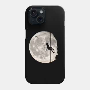 Mountaineering free climbing bouldering moon sky Phone Case