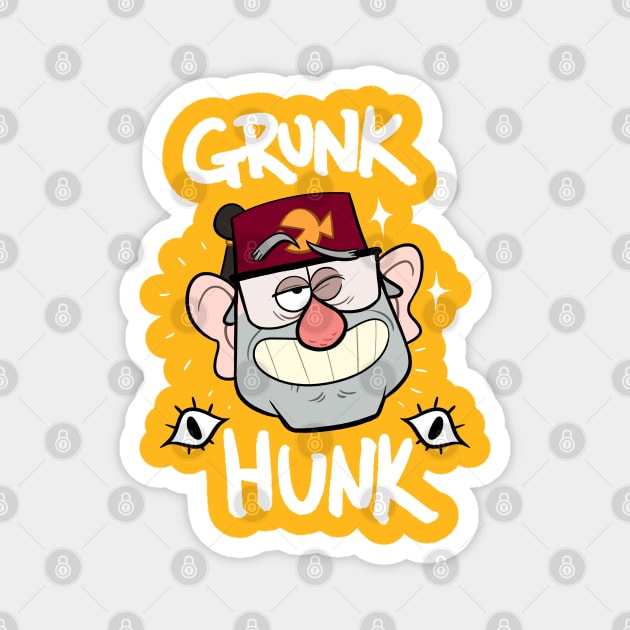 Grunk Hunk Magnet by Mady G