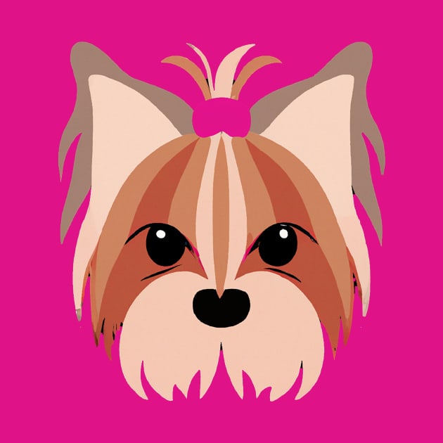 Yorkshire Terrier Pink Dog Lover Yorkie Retro by BetterManufaktur