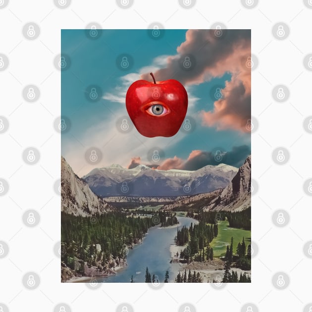 Apple Of My Eye - Surreal/Collage Art by DIGOUTTHESKY