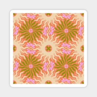 boho sun pattern Magnet