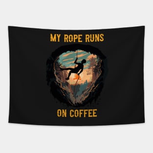 My rope runs on coffee Tapestry