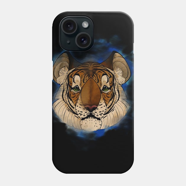 Tiger Face Phone Case by Theesydsquid