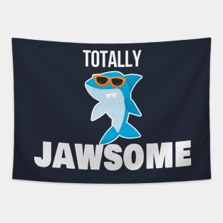 Totally Jawsome Shark with Sunglasses Tapestry