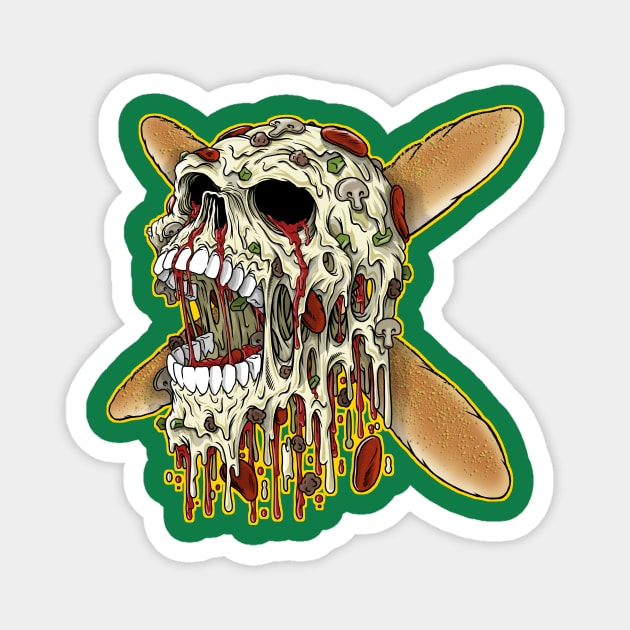 Death by Pizza Magnet by davemyersillustration