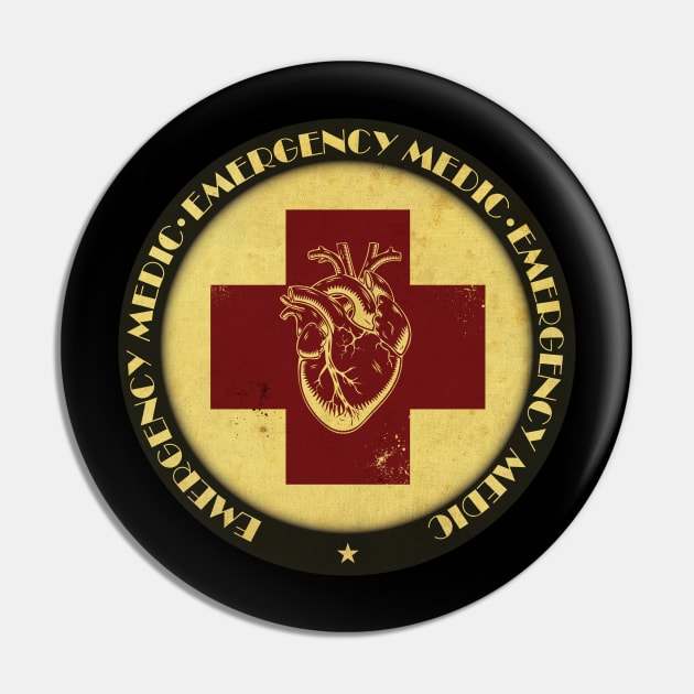 Vintage Emergency Medic Pin by CTShirts