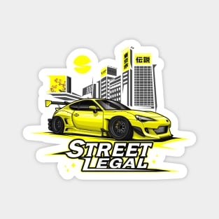 Street Legal - Subie Gang BRZ (Yellow) Magnet