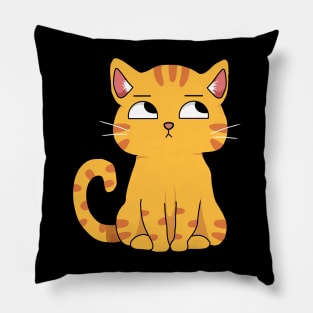 Cute Cat Kawaii Style, Ginger Cat Pillow