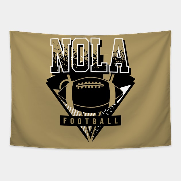 New Orleans Football Retro Gameday Tapestry by funandgames