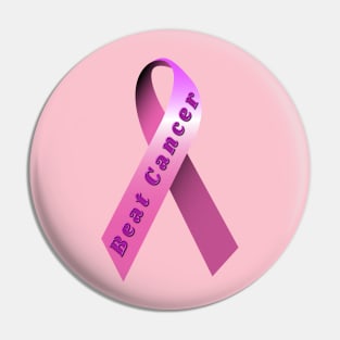 pink breast cancer ribbon Pin