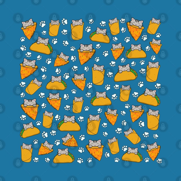 Cats and foods pattern by Purrfect