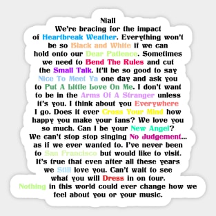 Everywhere – Niall Horan Sticker for Sale by mingyucck