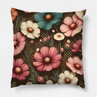 Cosmos Flowers Pillow